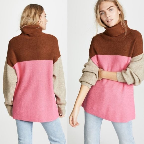 Free People Softly Structured Color Block Sweater - Picture 8 of 8